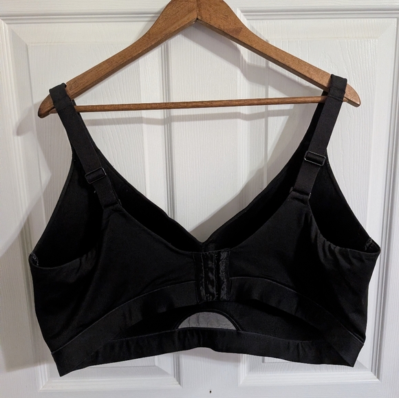 Cacique Lane Bryant Bra Lightly Lined Full Coverage No Wire Black Pink Size 44G - Picture 3 of 12